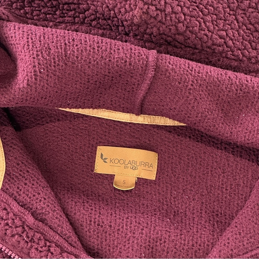 Koolaburra by UGG Sherpa Hoodie Cozy Quarter Zip Pullover Small - Picture 6 of 12
